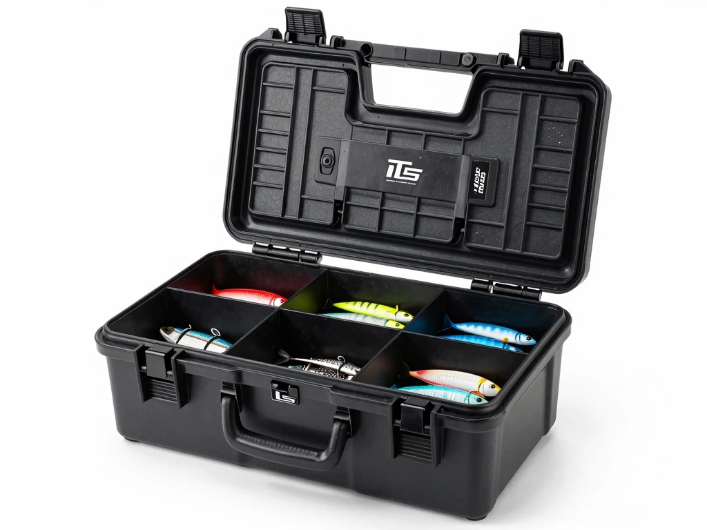 Premium waterproof tackle box with multiple compartments